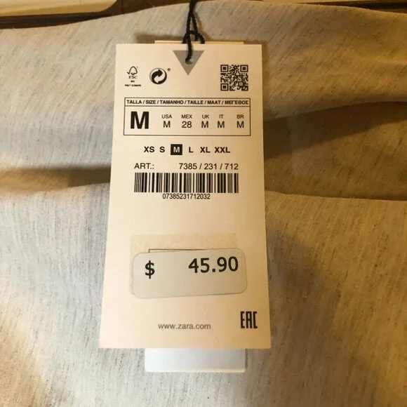 Zara Midi with Side Slit and Asymmetrical Ruching Skirt Size M NWT - Picture 4 of 10